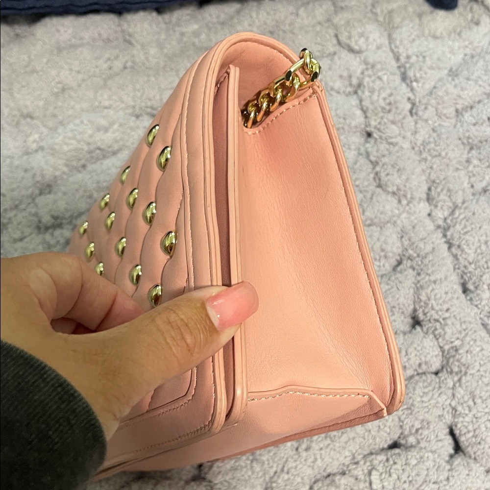 Love Moschino Pink Heart-Studded Crossbody Bag - Picture 6 of 12